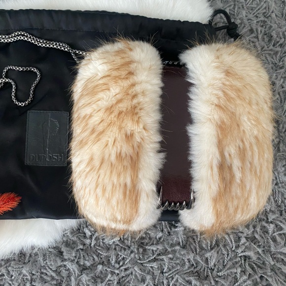 Maison Du Posh Fur and Leather Mini Bag / Clutch - Picture 2 of 6
